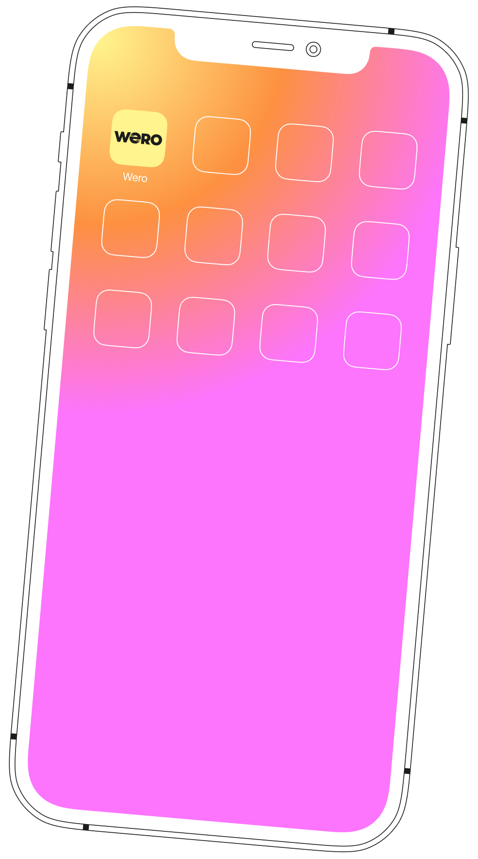 phone displaying the Wero app