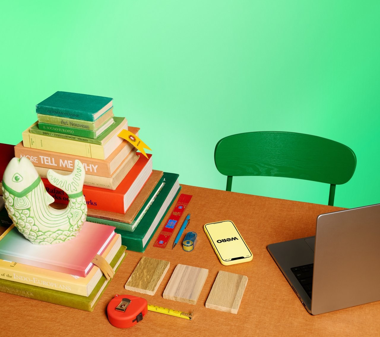 E commerce Bookshelf Still Phone Green