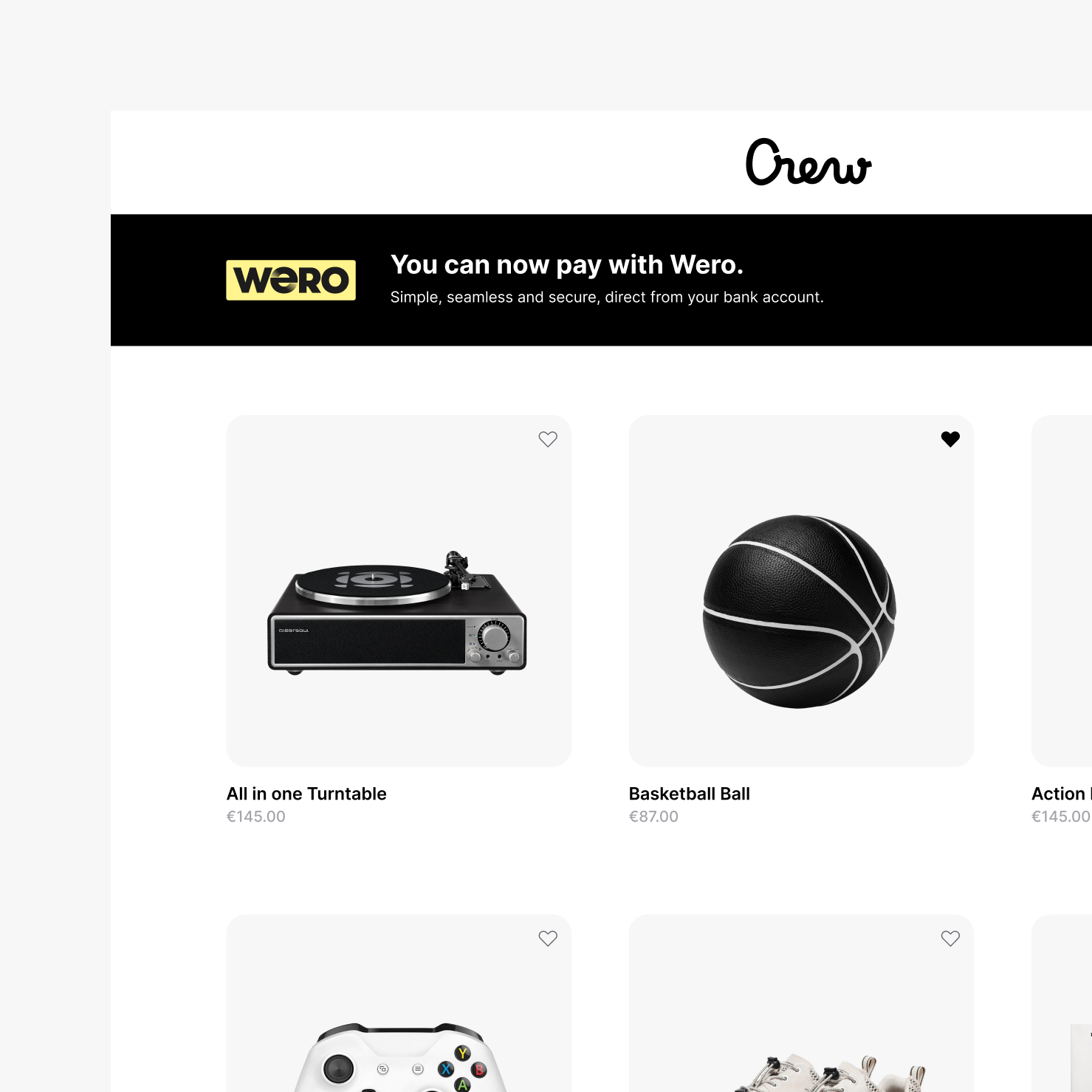 Banner for WEro website